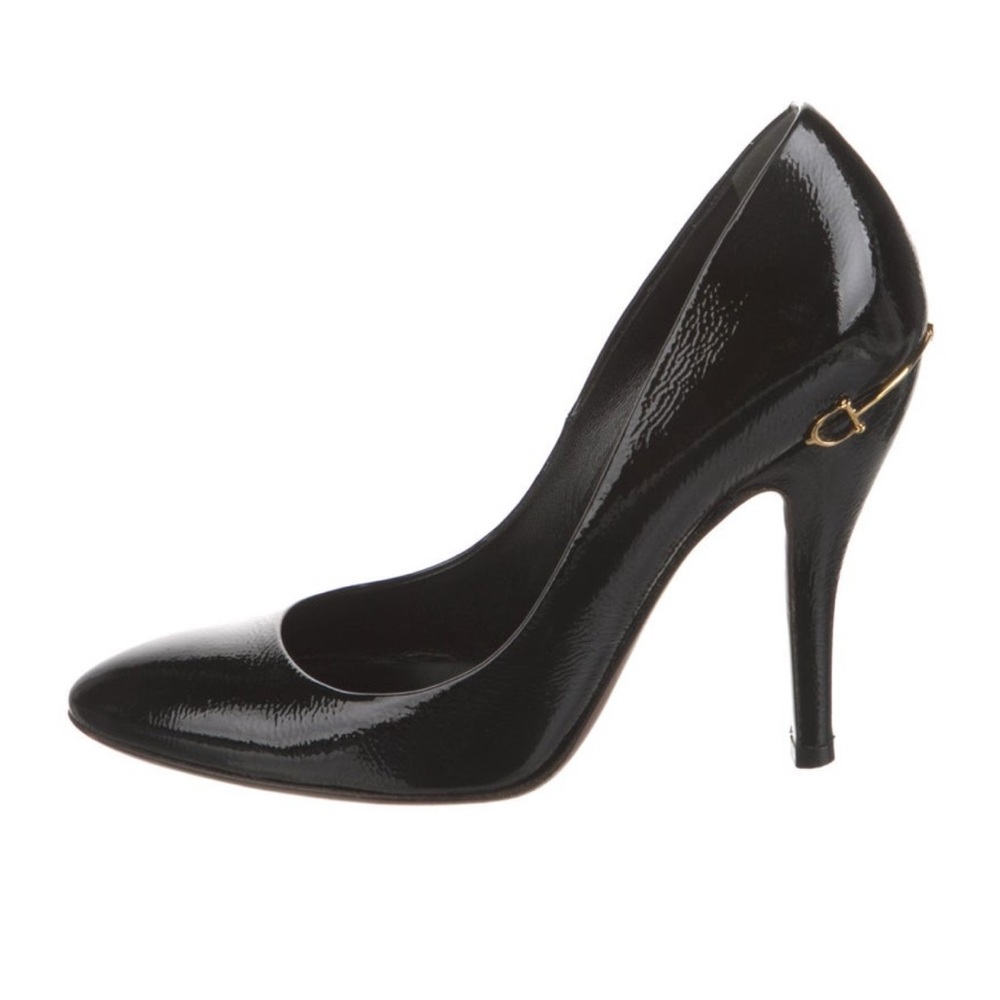 Gucci Hasler Horsebit  Black High Heel Pumps